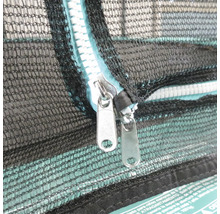 Detailansicht des Reißverschlusses am Trampolin Sicherheitsnetz