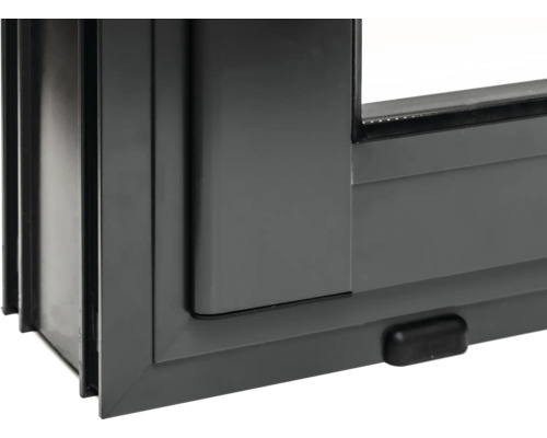 Detailansicht eines Fensters mit Rahmen