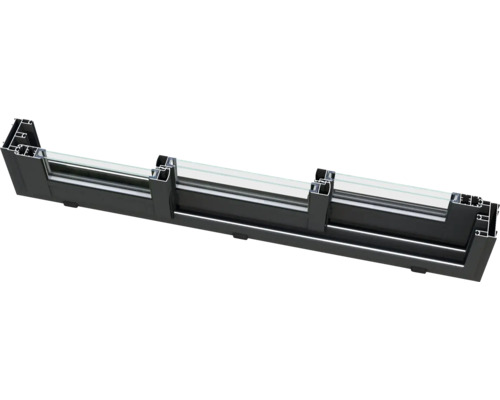 Fensterprofil aus Aluminium und Glas