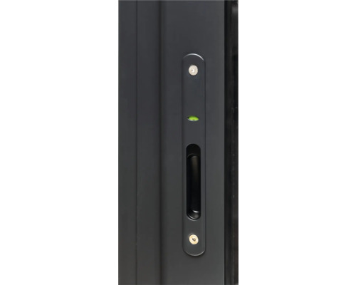 Schiebetürbeschlag mit Griff und integrierter Wasserwaage