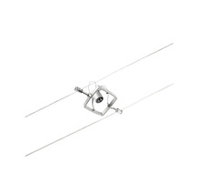 Drahtseilsystem-Leuchte mit quadratischem Lampenschirm