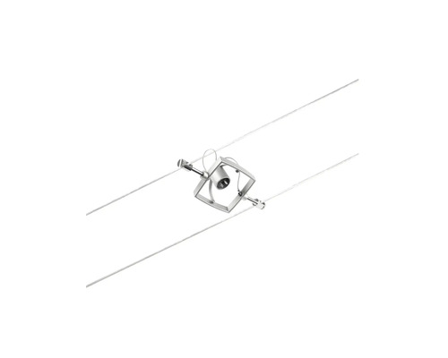 Drahtseilsystem-Leuchte mit quadratischem Lampenschirm