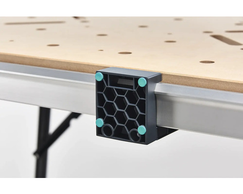 Werkbankzubehör Halteelement zur Befestigung an einer Werkbank