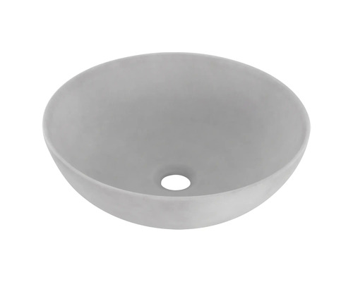 Graues Aufsatzwaschbecken aus Keramik mit rundem Design