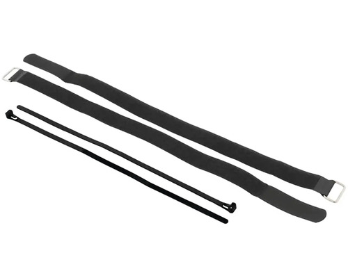 Kabelbinder und Klettband zur Kabelführung