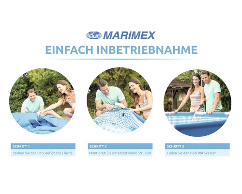 Marimex Pool Aufbauanleitung mit drei Schritten