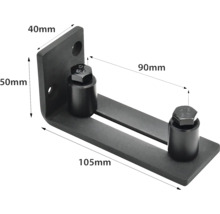 Türstopper aus Metall mit Maßangaben