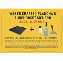 Gasgriller Weber Spirit E-325 silber/schwarz mit 3 Brenner, Seitenbrenner, Deckelthermometer, Fettauffangschale, Grillrost, Seitenablage und Warmhalterost-thumb-3
