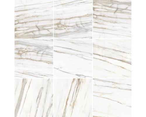 Muster von weißen Fliesen mit Marmoroptik