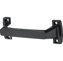 Schwarzer Türgriff mit Montageplatte