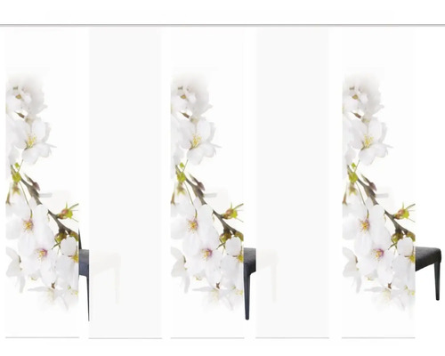 Schiebegardine mit Blumenmuster