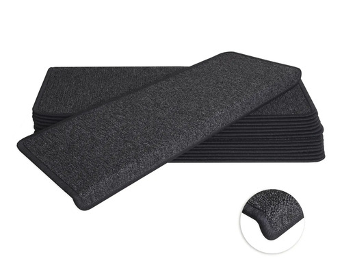 Stufenmatten aus Textil im Stapel mit Detailansicht