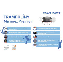 Marimex Premium Trampolin mit Sicherheitsmerkmalen und Atest-Siegel