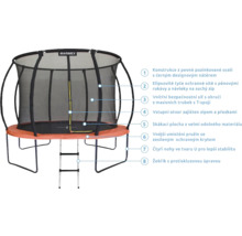 Trampolin mit Sicherheitsnetz und Leiter