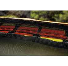Detailaufnahme eines Trampolinsicherheitsnetzes