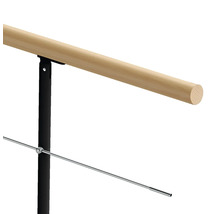 Holzhandlauf mit Metallhalterung