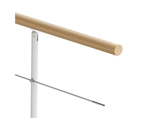 Geländer mit Holzhandlauf und Metallstreben