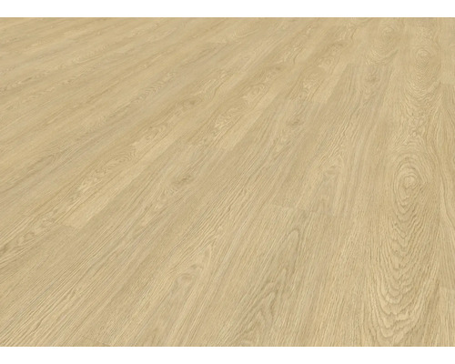 Verlegter heller Laminatboden mit Holzoptik