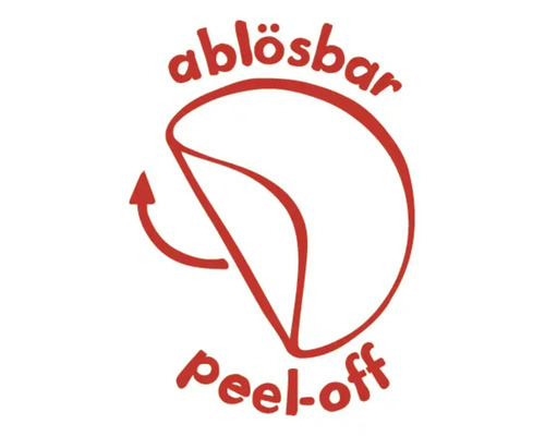 Abziehbarer Aufkleber