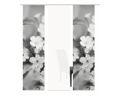 Schiebegardine mit Blumenmuster