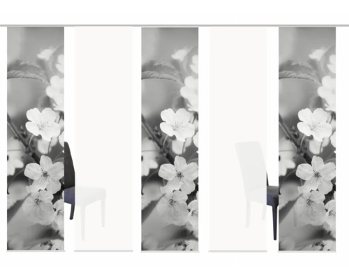 Schiebegardine mit Blütenmuster