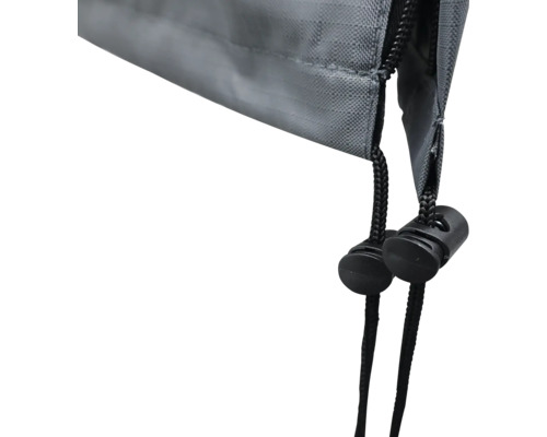 Detailaufnahme einer Abdeckung mit Kordelzug