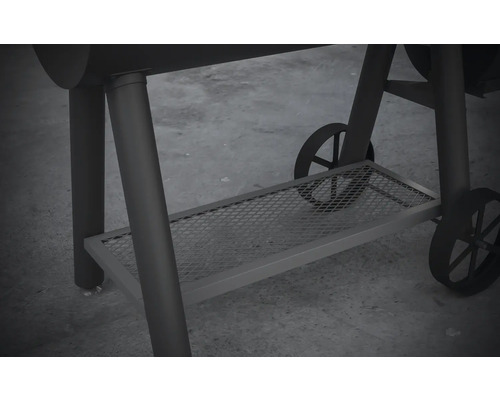 Detailansicht Grillwagen mit Ablagerost