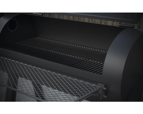 Offener Grill mit Grillrost und Ablagefläche