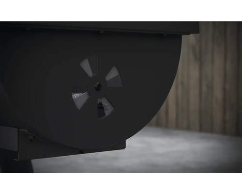 Detailansicht des Ventilationssystems eines Grills