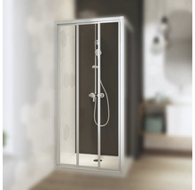Schiebetür für Nische und Seitenwand Breuer Fara4 900x1850 mm Echtglas Klar hell weiß