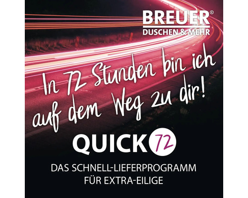 Breuer Quick 72 Schnell-Lieferprogramm für Duschen und mehr.