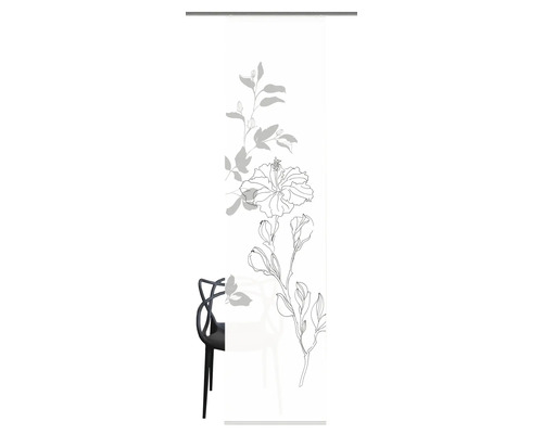 Dekorativer Wandschirm mit Blumenmuster und Stuhl