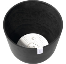 Schwarzer Blumentopf mit Bewässerungseinsatz