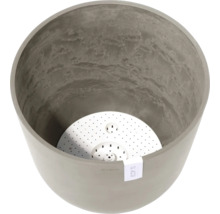 Grauer Pflanztopf mit Bewässerungseinsatz