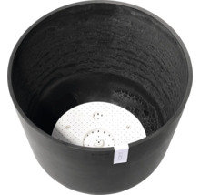 Schwarzer Pflanzkübel mit Bewässerungseinsatz