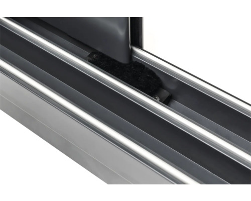 Detailansicht einer Aluminium-Gleitschiene