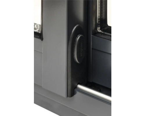 Detailansicht eines Fensters mit Fenstergriff