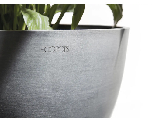 Ecobots Pflanztopf Detailansicht mit Pflanzen