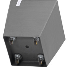 Rollcontainer aus Metall mit vier Rollen