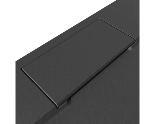 Detailansicht einer schwarzen Tischsteckdose