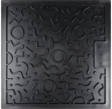 Schleckmatte District 70 Quest Lickmat 20 x 20 cm Dark Grey Leckmatte Silikon