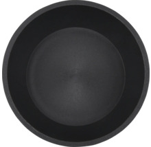 Schwarze Gusseisenpfanne von oben
