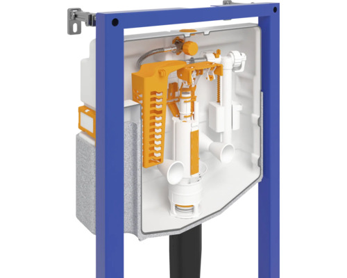 Vorwandelement für ein WC mit Spülkasten und Montageelement.