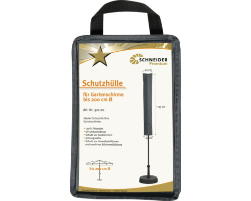 Verpackung einer Schutzhülle für Gartenschirme bis 200 cm Durchmesser