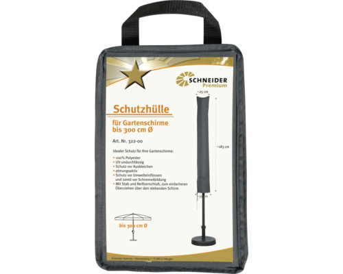Verpackung einer Schutzhülle für Gartenschirme bis 300 cm Durchmesser
