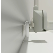 Seitenansicht eines Rollladenkastens mit Mechanismus