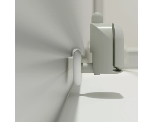 Seitenansicht eines Rollladenkastens mit Mechanismus