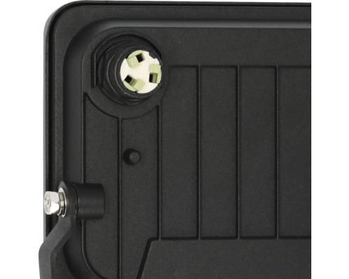 Detailansicht eines LED-Strahlers mit Anschlussdose