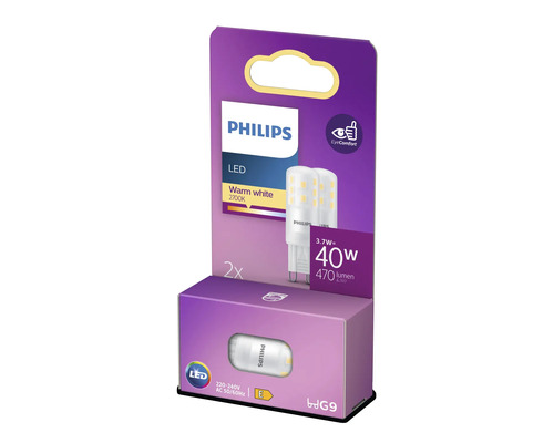 Philips LED Lampe G9, 2 Stück, warmweiß