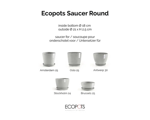 Ecopots Untersetzer rund, verschiedene Modelle